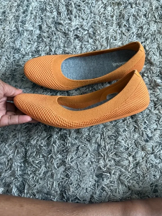 allbirds Women’s Orange Knit Ballet Flats sz 8.5 - Picture 6 of 12
